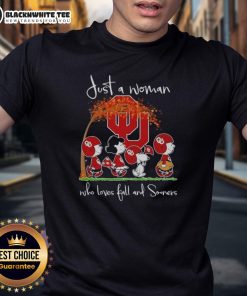 Good Snoopy and friend Oklahoma Sooners football t-shirt for fall lovers, perfect for showcasing team spirit.