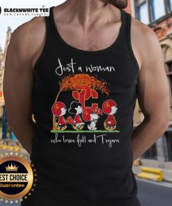 Good Snoopy and friend in USC Trojans football gear, showcasing fall fashion with a Trojan tank top.