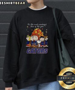Alt Text: Cozy 'Good Snoopy and Friends' sweatshirt celebrating autumn, perfect for Florida Gators fans during the festive season.