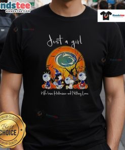 Good Snoopy and Friends Penn State Nittany Lions Halloween T-Shirt for girls, showcasing a fun and festive design.