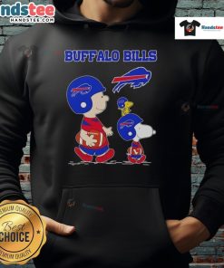 Alt Text: Cozy Good Snoopy and Friends x Buffalo Bills NFL football lover hoodie featuring vibrant designs and team spirit.