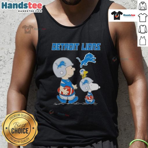 Good Snoopy and Friends x Detroit Lions NFL football lover tank top featuring playful designs for fans.
