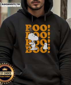 Happy Halloween hoodie featuring Snoopy and Boo Boo design, perfect for festive celebrations and cozy autumn wear.