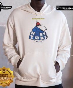 Good Snoopy New York State of Mind hoodie featuring Snoopy in a city skyline, perfect for fans of NYC and trendy apparel.
