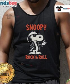 Good Snoopy Rock and Roll Tank Top featuring Snoopy in a vibrant rock-inspired design, perfect for casual wear.