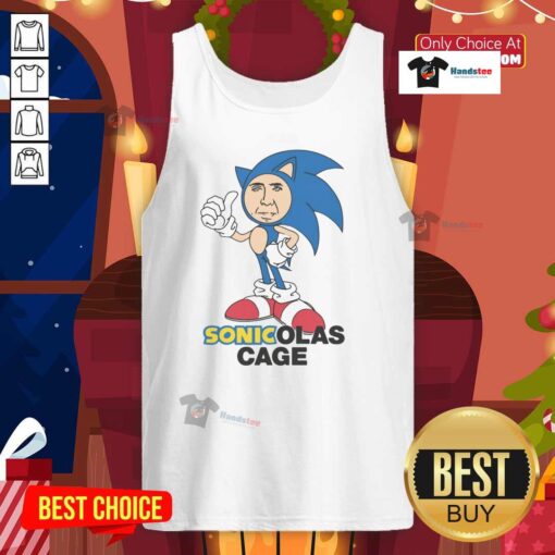 Good Sonicolas Cage tank top featuring a stylish design, perfect for casual wear and fans of unique graphic tees.