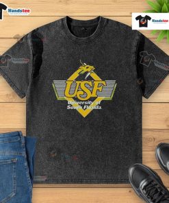 Good South Florida USF Bulls Golden Brahman logo washed t-shirt featuring a stylish design for fans and casual wear.