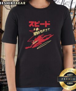 Alt Text: Good Speedy Demon Ladies Tee featuring a vibrant graphic design perfect for stylish women who love unique fashion.