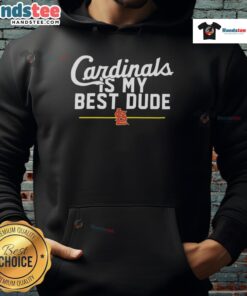 Good St. Louis Cardinals Is My Best Dude Hoodie in red featuring team logo, perfect for fans and casual wear.