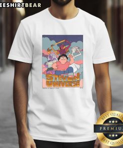 Good Steven Universe T-shirt featuring the Three Magical Guardians and Steven, vibrant design for fans of the series.