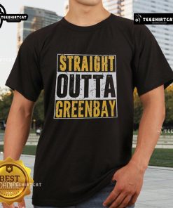 Good Straight Outta Green Bay Packers T-Shirt featuring bold graphics and team colors, perfect for Packers fans.