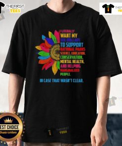 Good Sunflower graphic on a t-shirt promoting tax support for National Parks Science, eco-friendly and stylish wear.