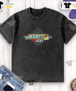 Alt Text: Good Super MAGFest 2026 logo on a washed t-shirt, showcasing vibrant colors and playful design for gaming enthusiasts.