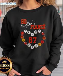 Travis Kelce engagement sweatshirt featuring number 87, perfect for Taylor Swift fans celebrating their love story.