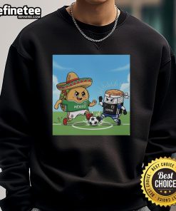 Good Taco Sombrero sweatshirt featuring Mexico vs Japan soccer design, perfect for fans of vibrant cultural sportswear.