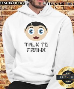 Good Talk To Frank Sidebottom hoodie featuring a vibrant design inspired by the iconic character's quirky style.