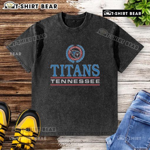 Good Tennessee Titans Crest Washed T-Shirt featuring a vintage logo design, perfect for fans and casual wear.