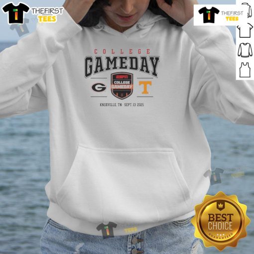Good Tennessee Volunteers vs Georgia Bulldogs Football 2025 College Gameday Hoodie featuring team logos and vibrant colors.