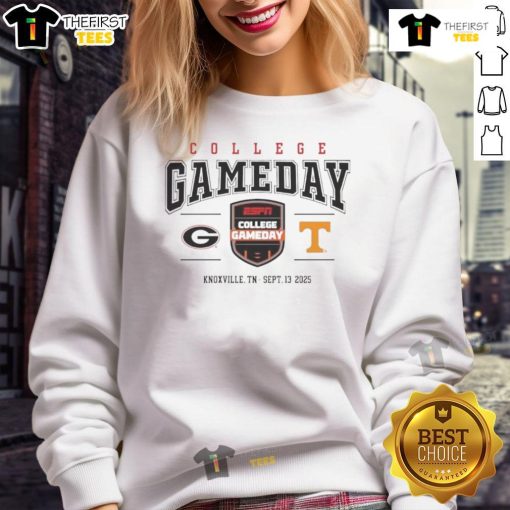 Good Tennessee Volunteers vs Georgia Bulldogs Football 2025 Gameday sweatshirt featuring team colors and logo.
