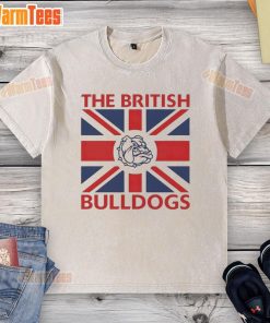 Good The British Bulldogs Flag Washed T-Shirt featuring a vibrant bulldog graphic and flag design for dog lovers.