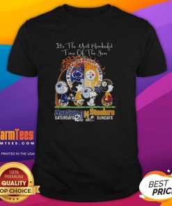 Good The Peanuts Pennstate Saturdays on Steelers Sundays T-shirt celebrating football season's joy and camaraderie.