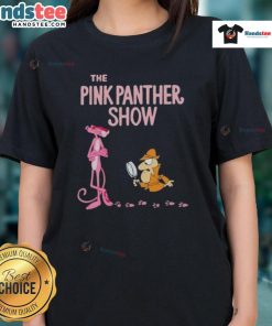 Good The Pink Panther Show Cartoon Ladies Tee featuring vibrant pink graphics of the iconic Pink Panther character.