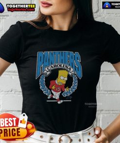 Good The Simpsons Bart X Carolina Panthers ladies tee featuring a vibrant design perfect for fans and casual wear.