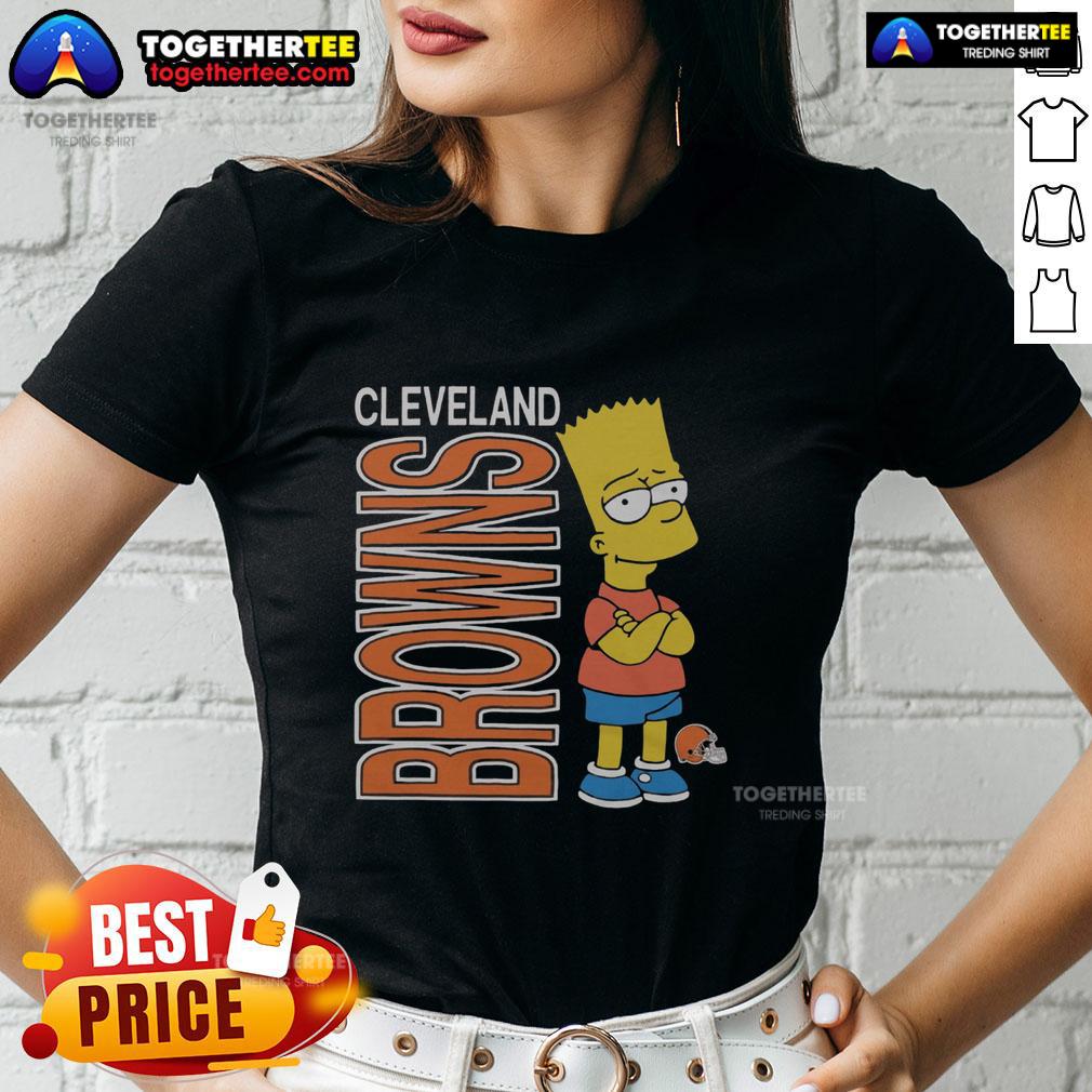 Good The Simpsons Bart X Cleveland Browns Ladies Tee Good The Simpsons Bart X Cleveland Browns ladies tee featuring vibrant graphics and a stylish design for fans.