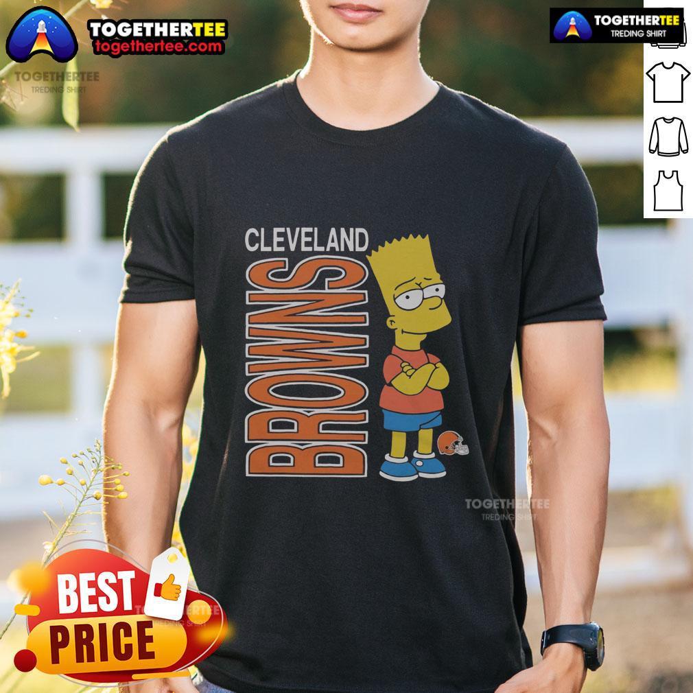 Good The Simpsons Bart X Cleveland Browns T Shirt Good The Simpsons Bart X Cleveland Browns T-Shirt featuring Bart Simpson in Browns gear, perfect for fans and collectors.