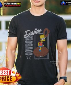 Good The Simpsons Bart X Dallas Cowboys T-Shirt featuring Bart Simpson in Cowboys gear, perfect for fans and collectors.