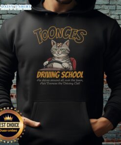 Toonces the Driving Cat hoodie from Good Toonces Driving School, featuring a fun design of the iconic animated character.