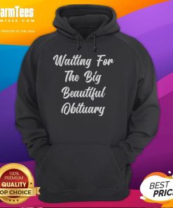 Travis Matthew hoodie featuring 'Waiting For The Big Beautiful Obituary' design, perfect for stylish casual wear.