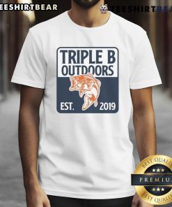 Good Triple B Outdoors Bass Fishing T-Shirt, established 2019, featuring a stylish design for fishing enthusiasts.
