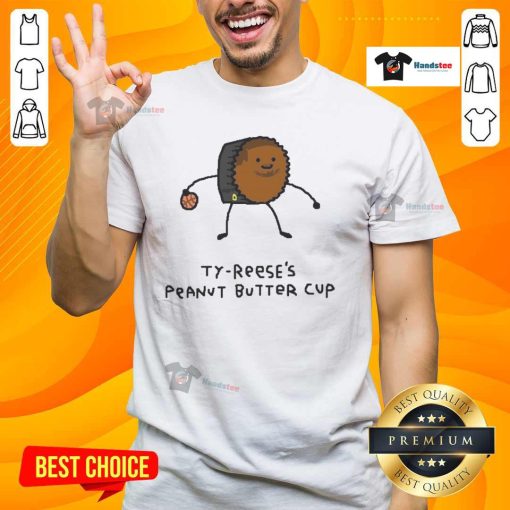Good Ty-Reese's Peanut Butter Cup Pacers Player Pun T-Shirt featuring a fun design for basketball and peanut butter lovers.