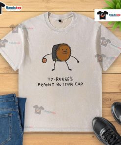 Good Ty Reeses Peanut Butter Cup Pacers Player Pun washed t-shirt featuring a fun graphic for basketball fans.
