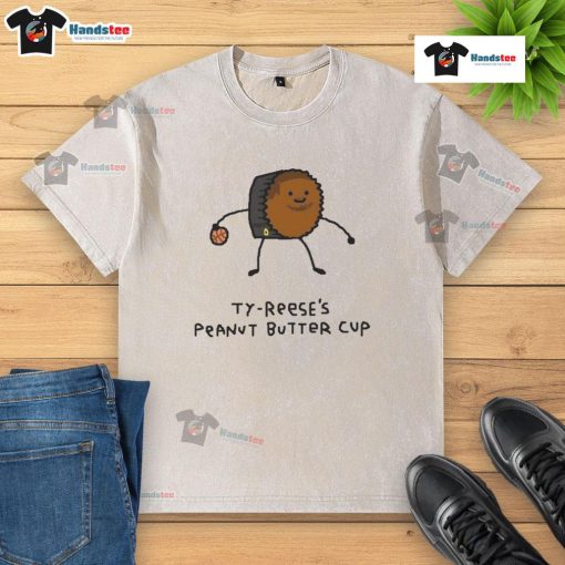 Good Ty Reeses Peanut Butter Cup Pacers Player Pun washed t-shirt featuring a fun graphic for basketball fans.