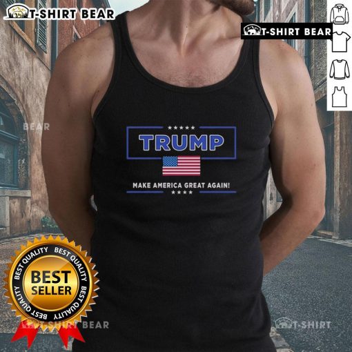Alt Text: Good Tyler Robinson wearing a Trump Make America Great Again tank top, showcasing a bold political statement.