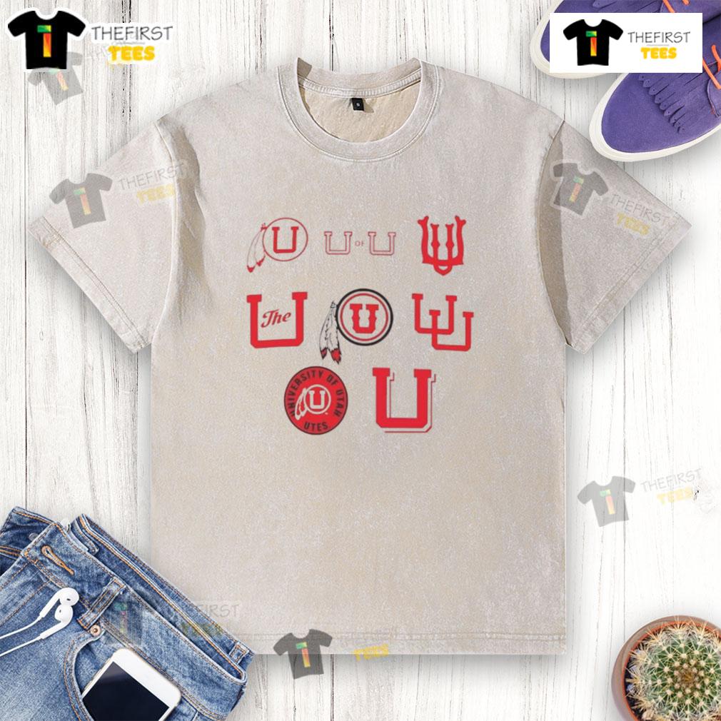Good Utah University Brand History Logo Washed T Shirt Alt Text: Good Utah University Brand History logo on a washed t-shirt, featuring a vintage design and soft fabric.