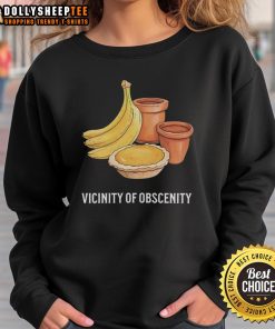 Good Vicinity of Obscenity Banana Sweatshirt featuring vibrant yellow design and playful graphics for a trendy look.