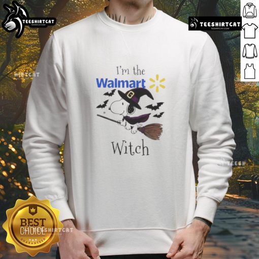 Good Walmart X Snoopy I'm The Witch Halloween Sweatshirt featuring fun witch design perfect for spooky season.