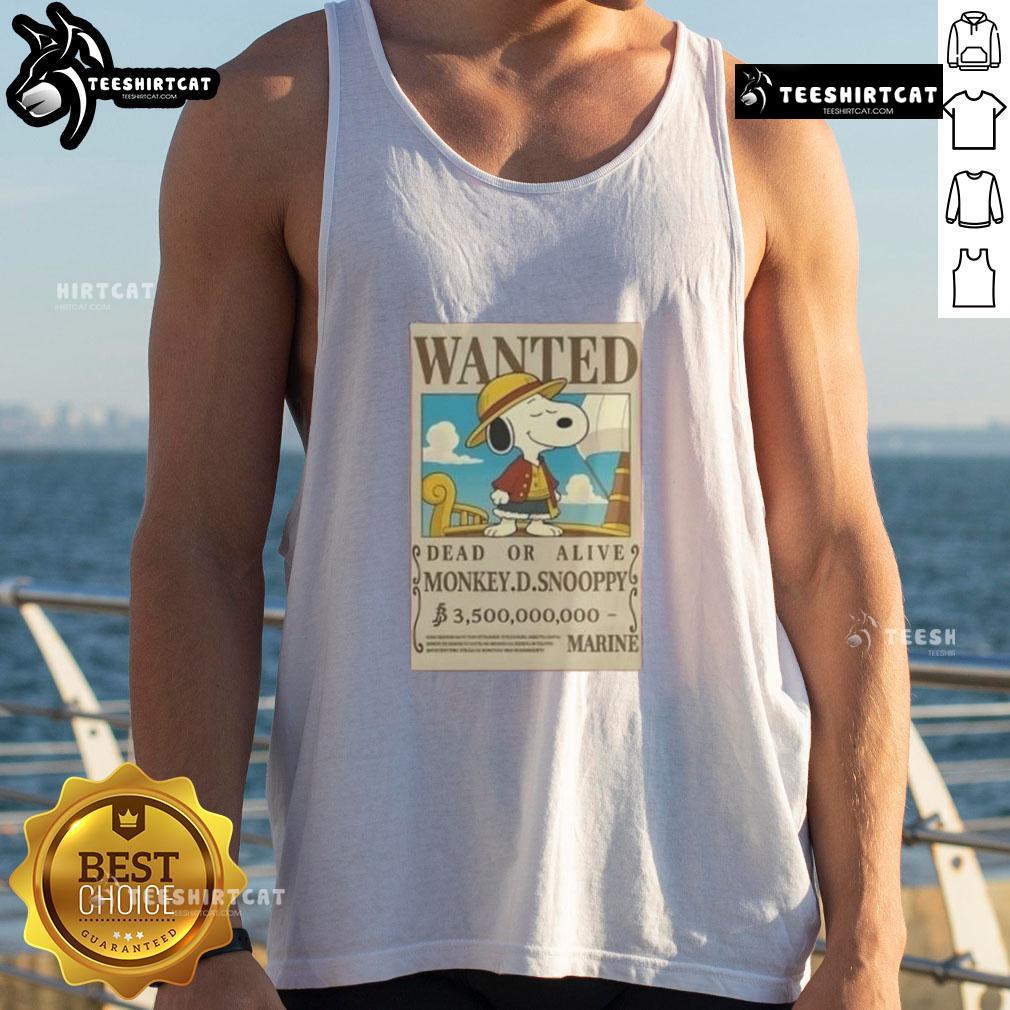 Good Wanted Dead Or Alive Mokey D.Snoopy 3,500,000,000 Marine Tank Top Good Wanted Dead or Alive Mokey D. Snoopy tank top featuring a Marine design, perfect for fans of unique apparel.