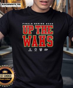 Good Warriors 2025 Dynasty Finals Up The Wahs T-Shirt featuring bold graphics and vibrant colors celebrating the Warriors.