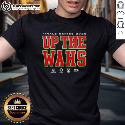 Good Warriors 2025 Dynasty Finals Up The Wahs T-Shirt featuring bold graphics and vibrant colors celebrating the Warriors.