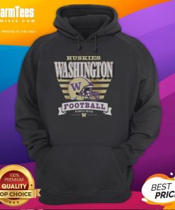 Alt Text: Good Washington Huskies Stripe Splash Hoodie in purple and gold, perfect for fans and casual wear.