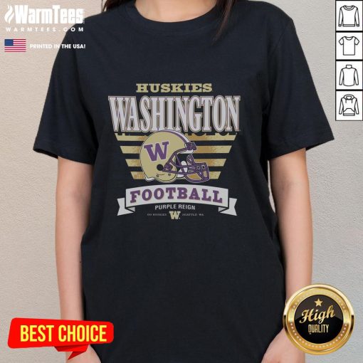 Good Washington Huskies Stripe Splash Ladies Tee featuring vibrant colors and a stylish design for fans.