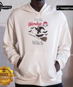 Good Wendy's x Snoopy I'm the Witch Halloween hoodie featuring colorful graphics and a cozy design for festive style.