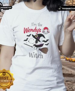 Good Wendy's x Snoopy I'm the Witch Halloween ladies tee featuring a fun design perfect for festive celebrations.