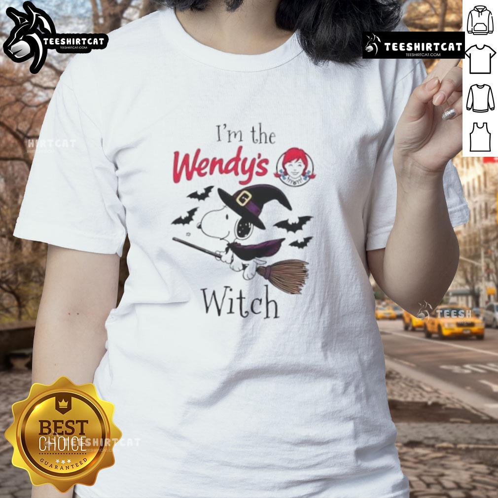 Good Wendy'S X Snoopy I'M The Witch Halloween Ladies Tee Good Wendy's x Snoopy I'm the Witch Halloween ladies tee featuring a fun design perfect for festive celebrations.
