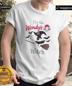 Alt Text: Good Wendy's x Snoopy I'm the Witch Halloween T-Shirt featuring playful designs for festive spooky fun.