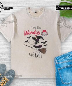 Good Wendy's x Snoopy 'I'm the Witch' Halloween washed t-shirt featuring a playful design for festive fall style.